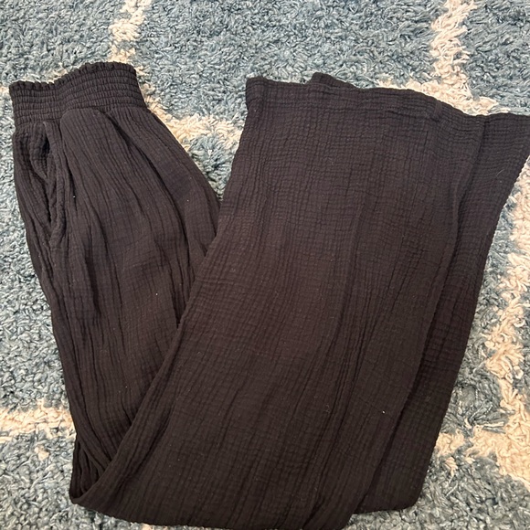 Black Linen Pants - Picture 1 of 3